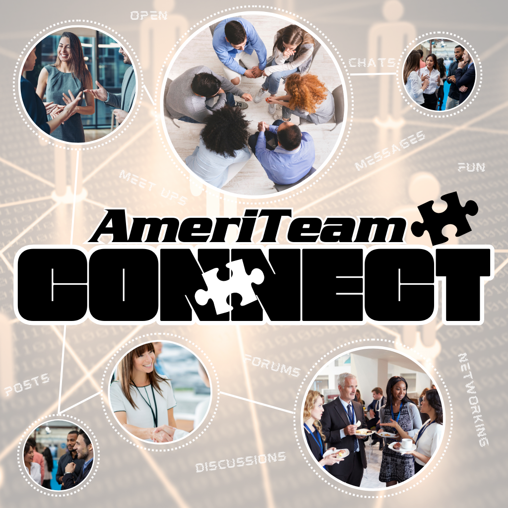 ameriteam's connect logo showing people networking